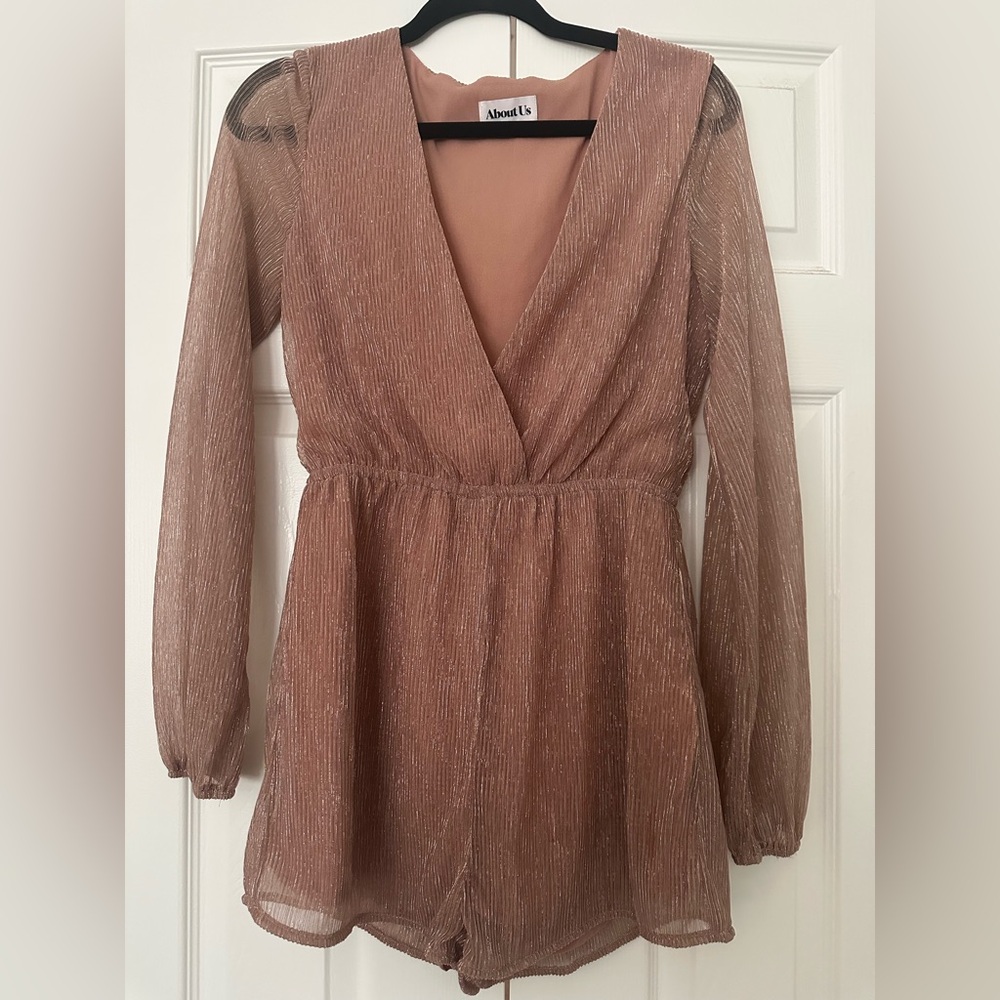 Sheer rose gold Romper